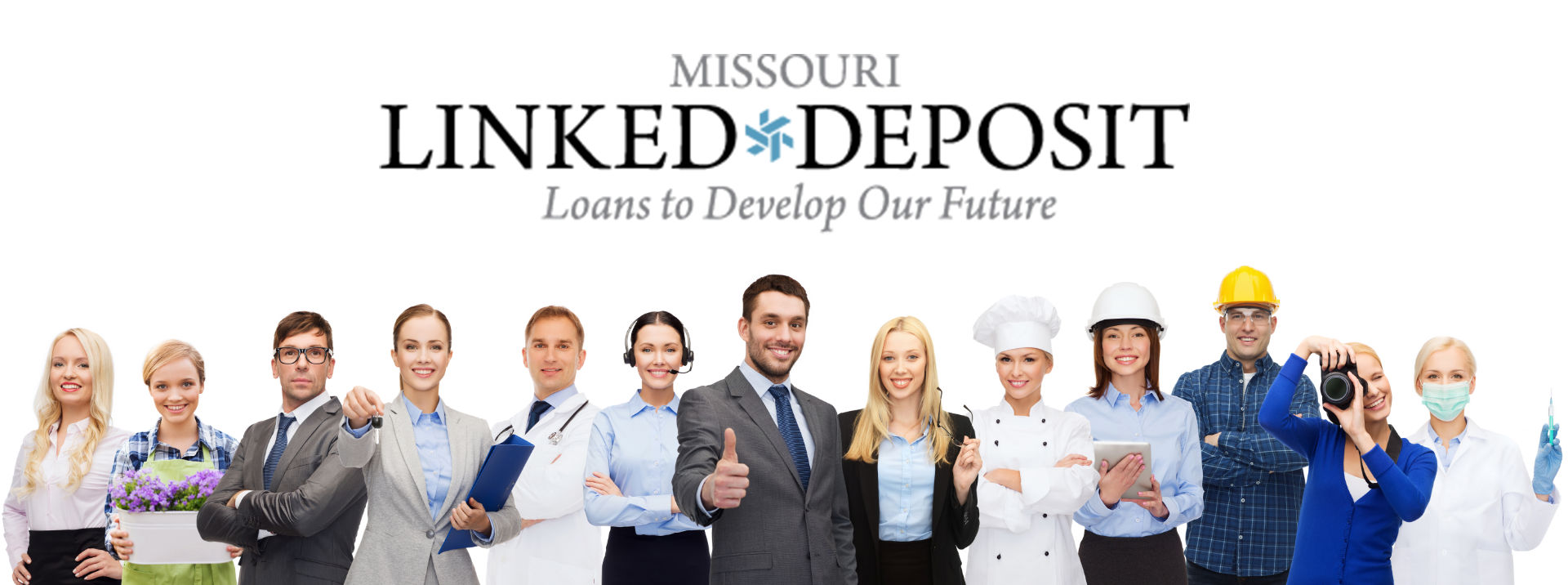 Group of people together promoting Missouri Linked Deposit